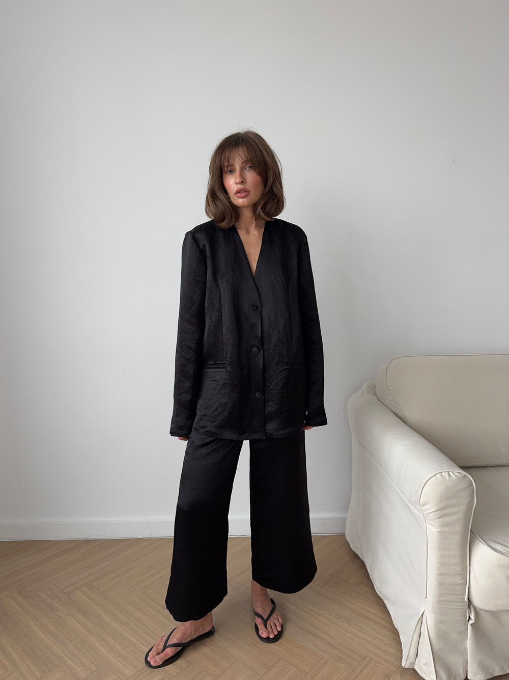 брюки-капри CLEMENT silk