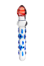 Двусторонний фаллоимитатор Sexus Glass, стекло, прозрачный, 20 см