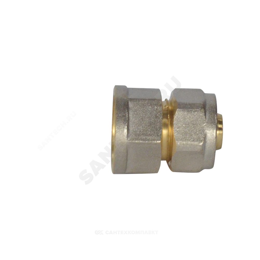 Муфта МП латунь никель обжим Дн 16х1/2" ВР ГОСТ 32415-2013 7002 Aquasfera 7002-01