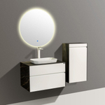 Тумба с раковиной Black&White Universe 80 см U907.800-1 white matt / lauren gold