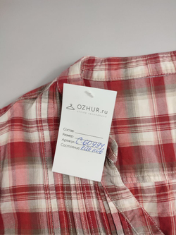 Рубашка в клетку стильная 44 размер