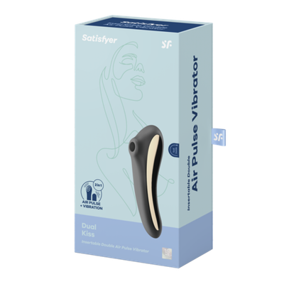 Вибростимулятор клиторальный "Dual Kiss", Чёрный