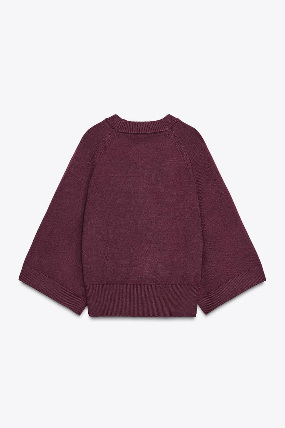 ZARA СВИТЕР С ШИРОКИМИ РУКАВАМИ, ЛИЛОВЫЙ