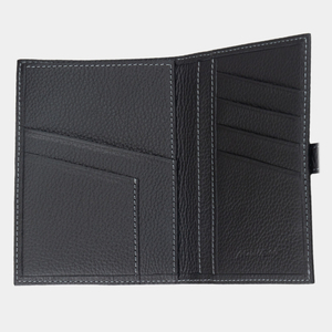 Обложка для паспорта и автодокументов из натуральной кожи теленка, черного цвета