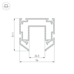 Профиль-держатель MAG-STRETCH-25-2000 (Arlight, Алюминий)
