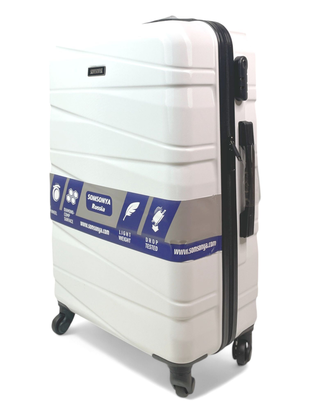 Средний чемодан Bon-Voyage Model Ten, Белый, M