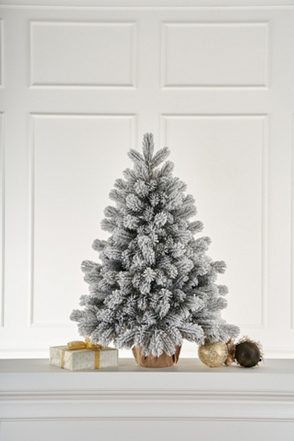 Ель искусственная настольная Императрица заснеженная
