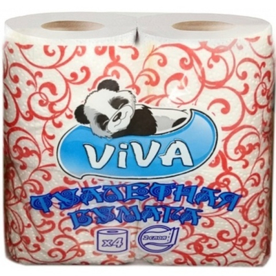 Туалетная бумага Вива белая 4шт/20