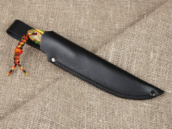 Нож для бушкрафта "Канадец XL", сталь VG-10/Elmax, рукоять микарта (салатово-оранжевая)