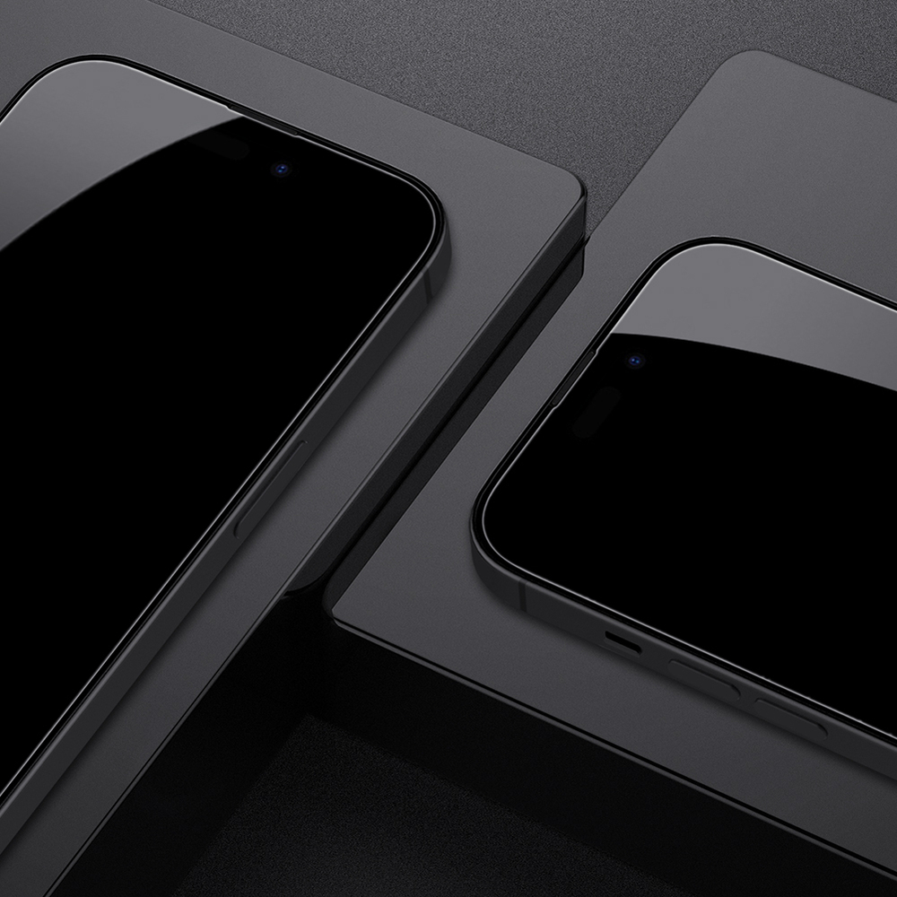 Защитное стекло на экран 6D для iPhone 15 , тонкие черные рамками и олеофобное покрытие, G-Rhino