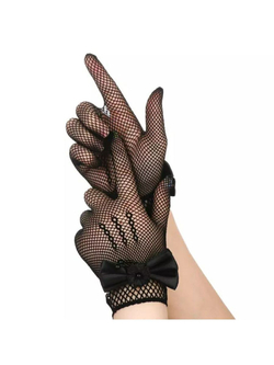 Детские праздничные перчатки к платью Уэнсдей