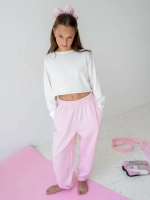 Лонгслив для девочки в школу ,белый