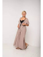 Платье длинное пляжное легкое с разрезами для отдыха на море