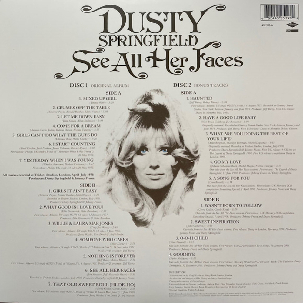 Dusty Springfield / See All Her Faces (2LP)