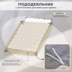 Комплект постельного белья Люкс Сатин 100% хлопок на резинке