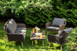 "Прованс" лаунж-зона плетеная из искусственного ротанга, цвет коричневый