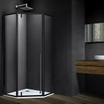 Душевой уголок Vincea PENTA VSP-3P900CLB 90x90 стекло прозрачное/профиль черный