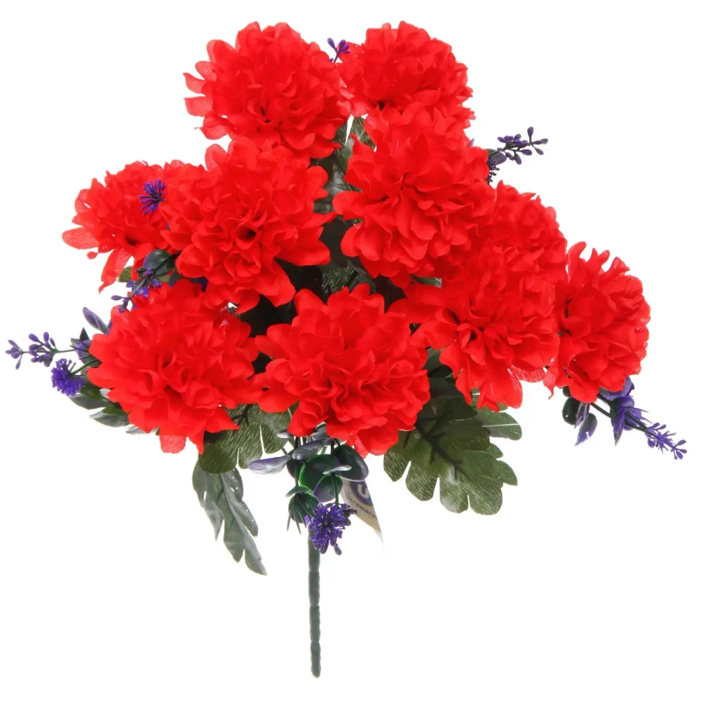Искусственные цветы «Весеннее вдохновение» 42см 10цветков красные