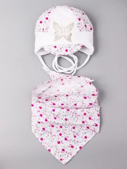 Шапка трикотажная на завязках и снуд