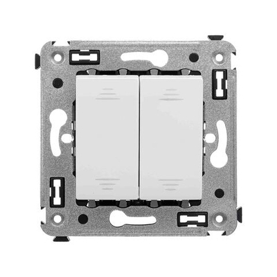 Инвертор двухклавишный в стену, "Avanti", "Белое облако"