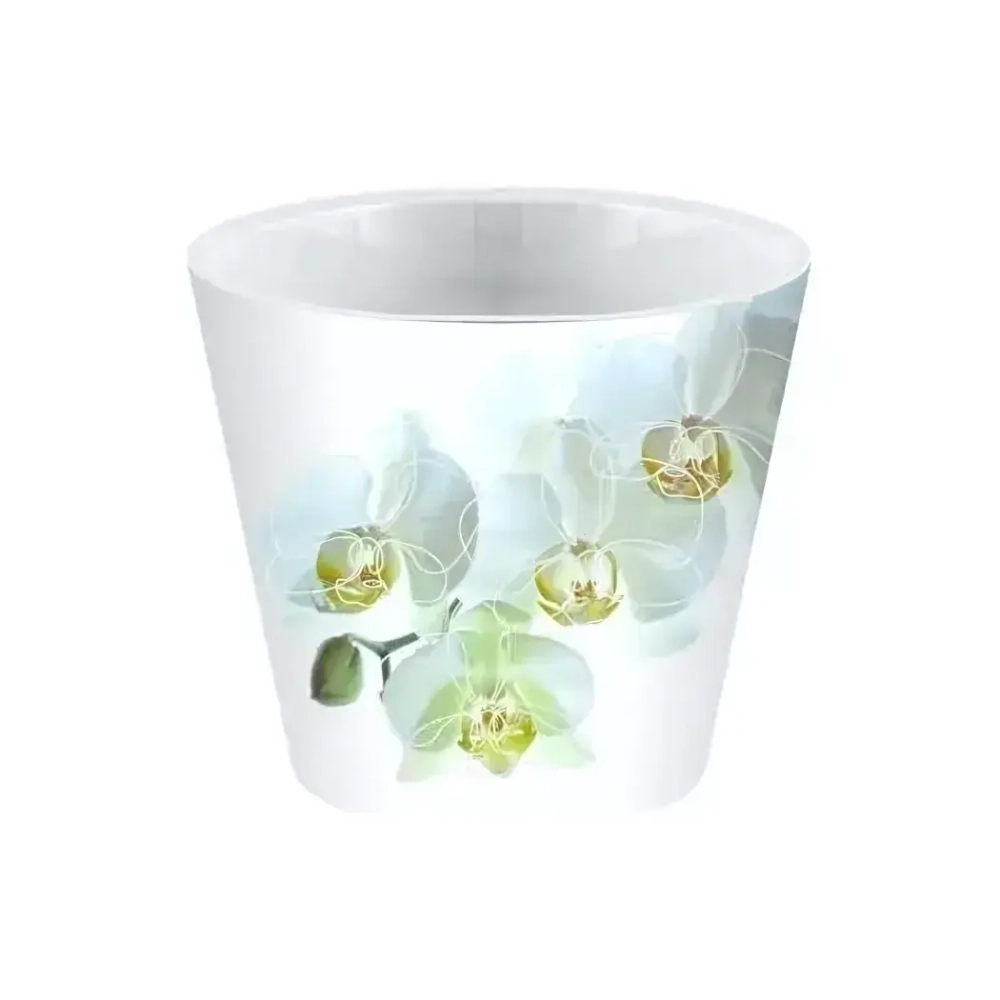 Горшок для цветов London Orchid Deco D 160 мм,6 л белая орхидея