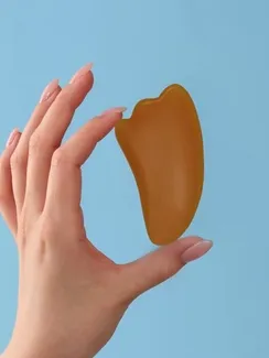 Массажёр гуаша «Лапка», 9,5 × 5,5 см, цвет оранжевый