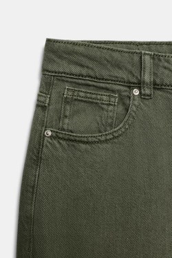 ZARA ДЖИНСЫ Z1975 WIDE LEG С ВЫСОКОЙ ПОСАДКОЙ, ХАКИ