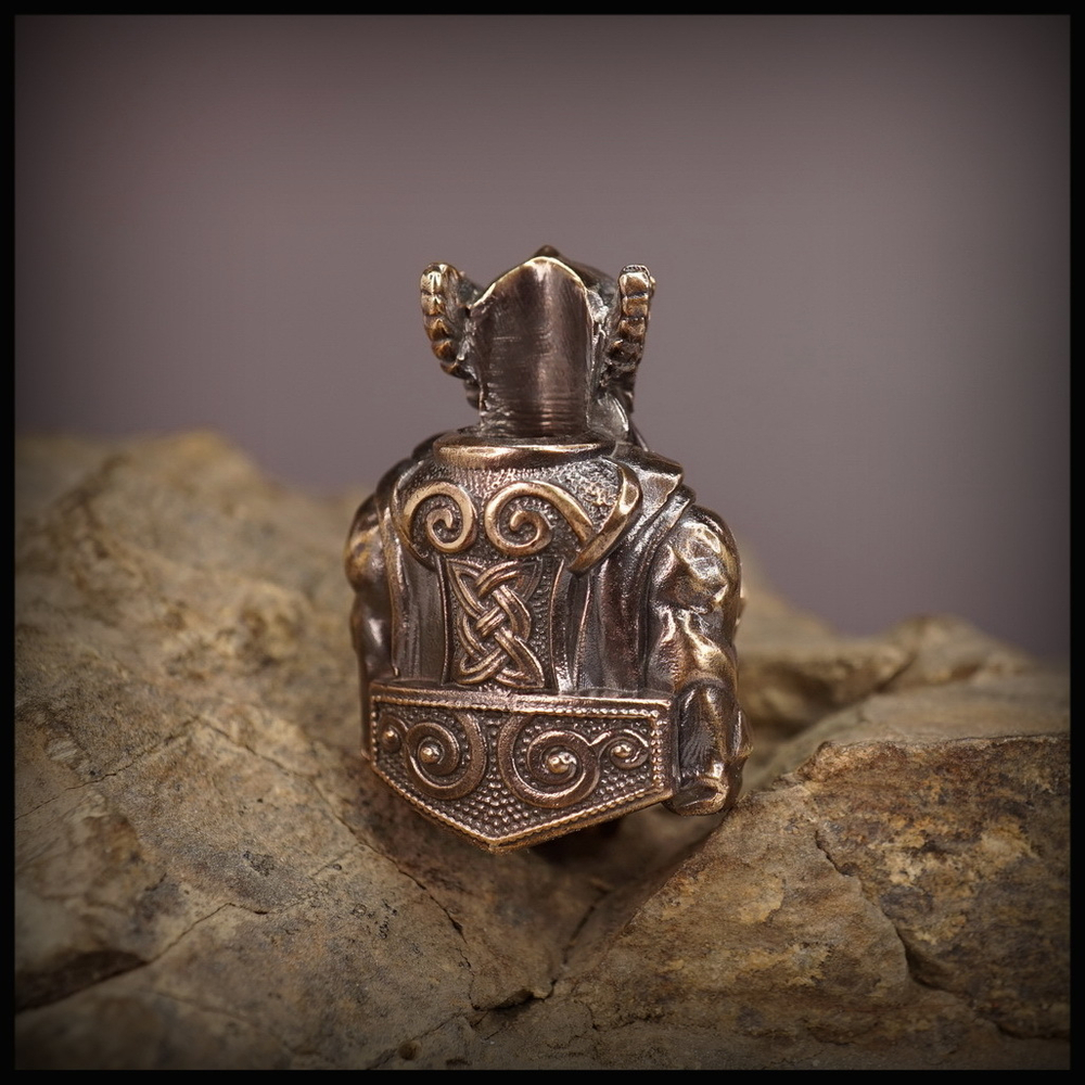 Темлячная бусина "Тор" для ножей , бронза