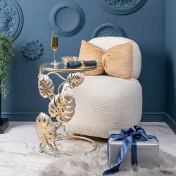 Столик приставной Monstera Deliciosa (Монстера) Айвори