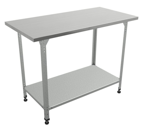Стол производственный "Бизнес" СПЛП , сплошная полка,1000х400х860 мм, без борта