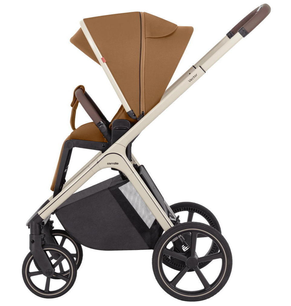 Коляска Carrello Vector CRL-6550 и автокресло Cybex Aton B2 Dynamic Red 3 в 1 Coral Beige