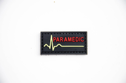 Шеврон Paramedic PVC 2х5 см. Чёрный