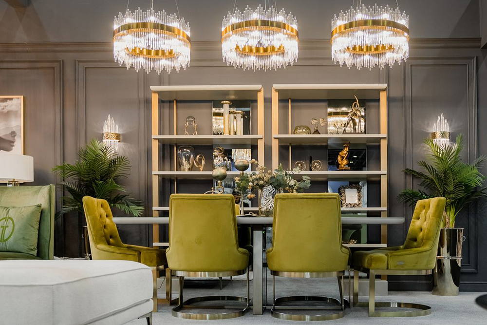Стул Garda Decor велюр оливковый, матовое золото 65*61*93 см