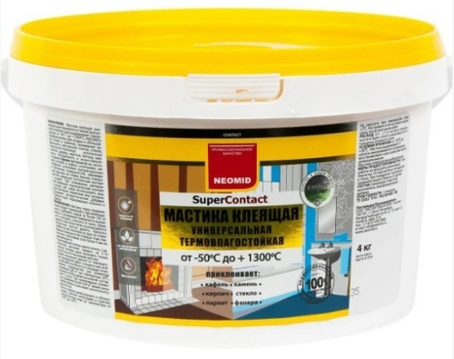 Мастика клеящая 9 кг термовлагос-я Neomid Super contact