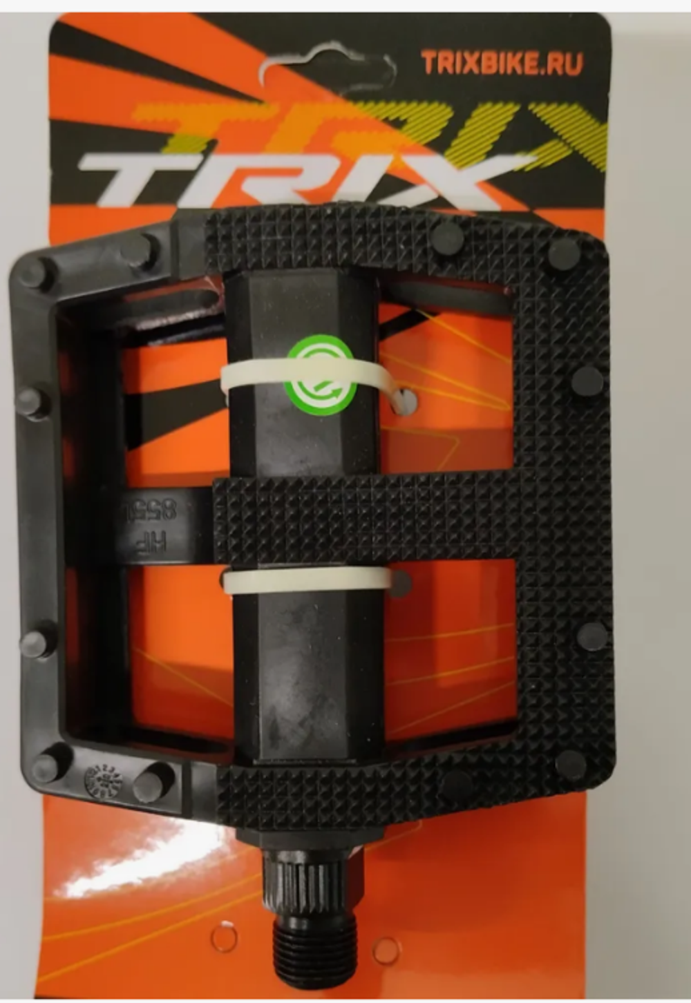 Педали TRIX PLATFORM пластиковые, 115x95мм, резьба 9/16", с шипами, черные (50)