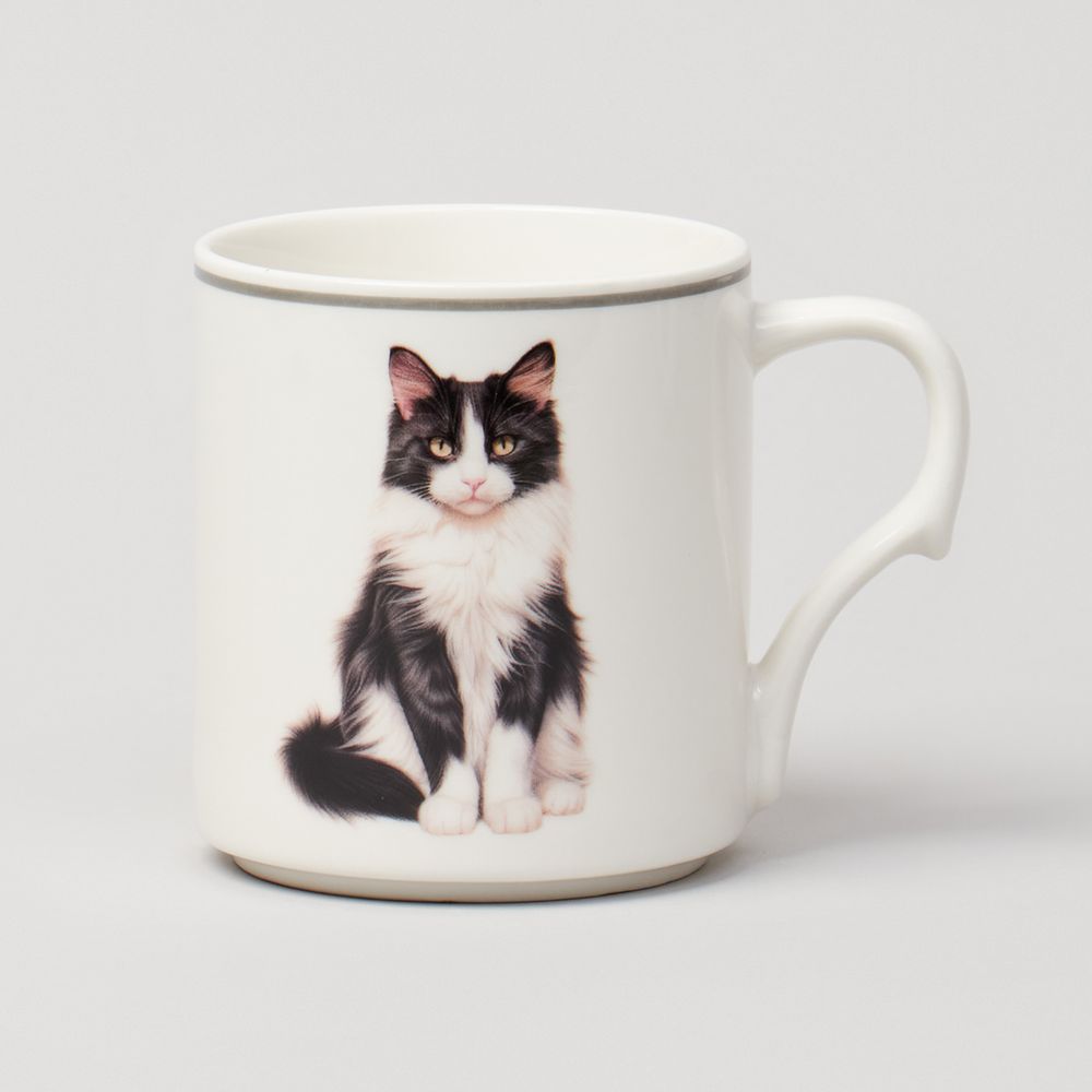 НАБОР КРУЖЕК "MEOW" 4ШТ НА ПОДСТАВКЕ 368МЛ. (КОР=8ШТ.)