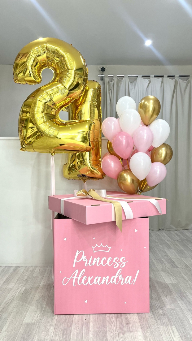 Коробка-сюрприз с шарами №91