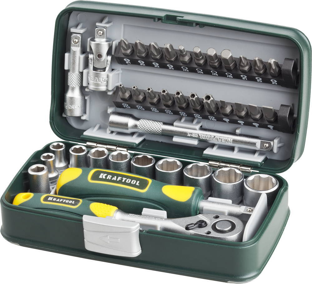 KRAFTOOL Universal-38, 38 предм., универсальный набор инструмента (27970-H38)