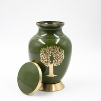 Мини-урна для праха латунь с гравировкой "Древо жизни" 15 см