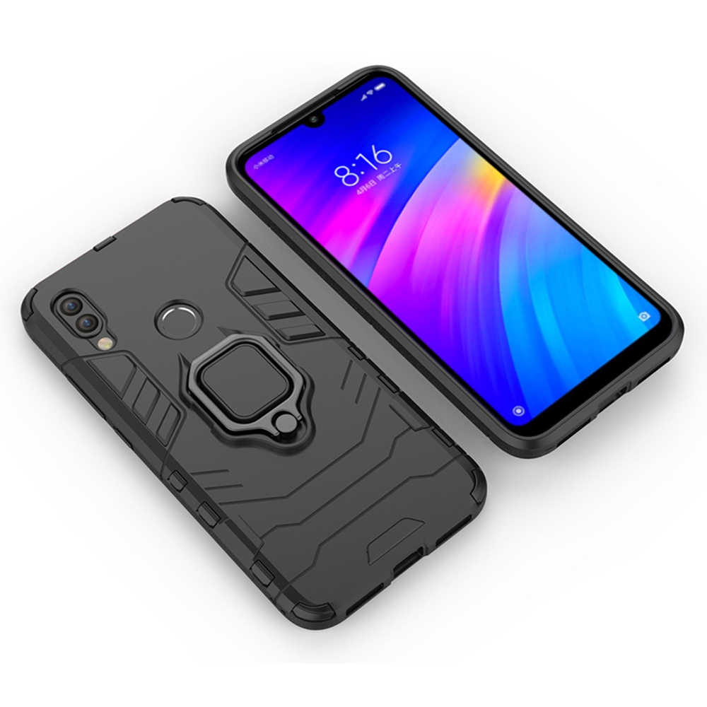 Противоударный чехол с кольцом Panther Case для Xiaomi Redmi 7