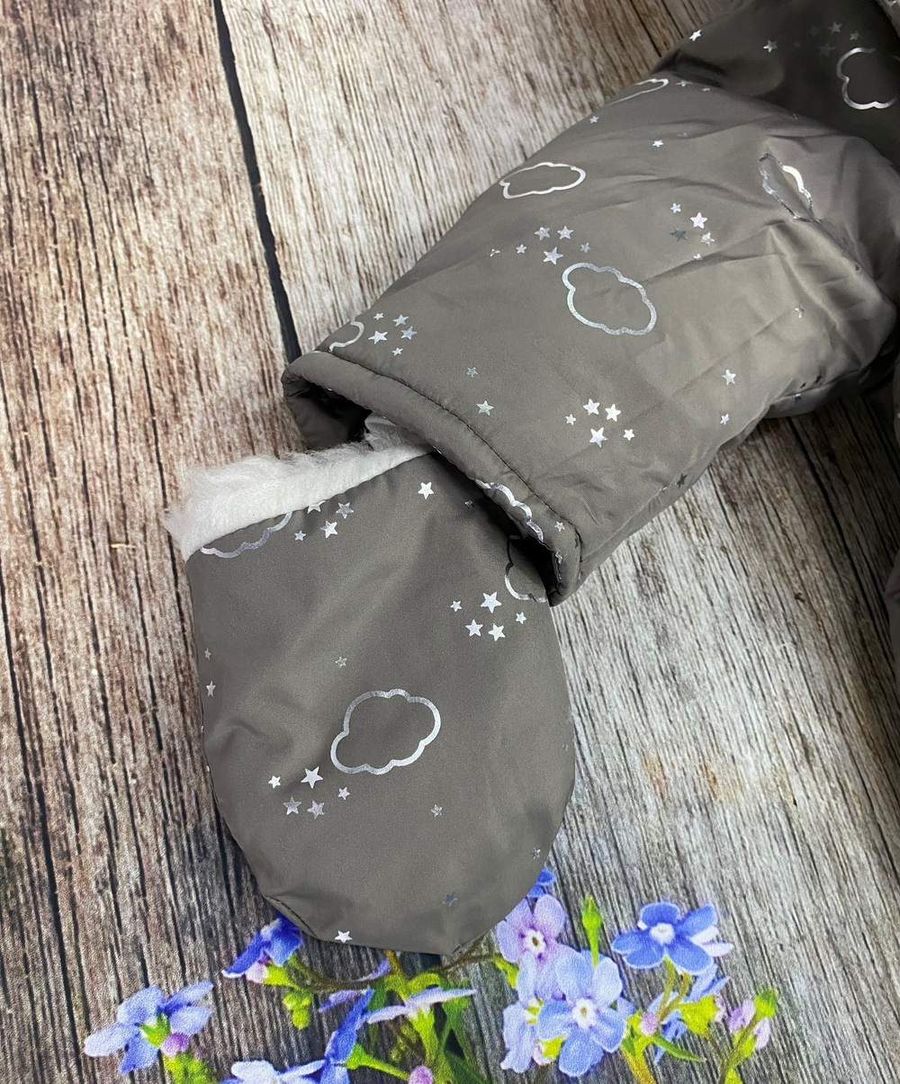 Комбинезон-трансформер (2в1) Модель: 025 "Облачка" (ИП Петрова Г.Г.) (Цвет: Оливковый, Размер: 74-80)