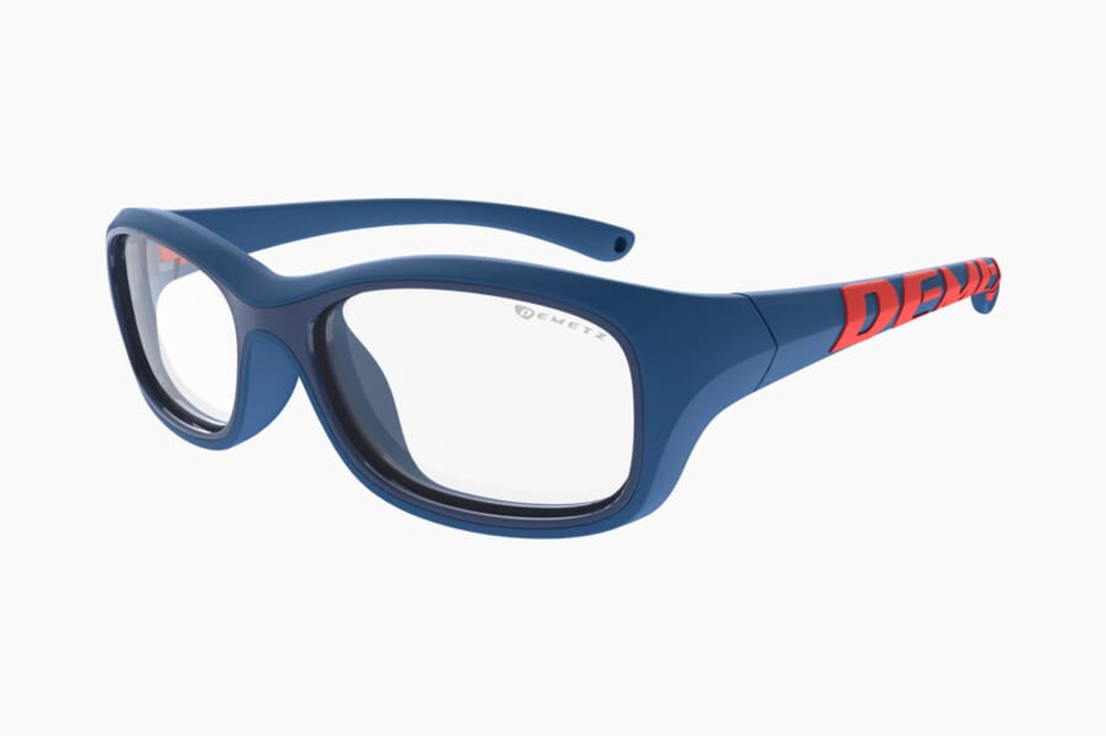 Спортивные очки с диоптриями Demetz Softness R / Matte Navy / Red Colorless Cat.0
