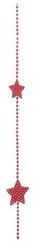 Бусы пластиковые 270 см, красные звезды, Kaemingk (000522/1)