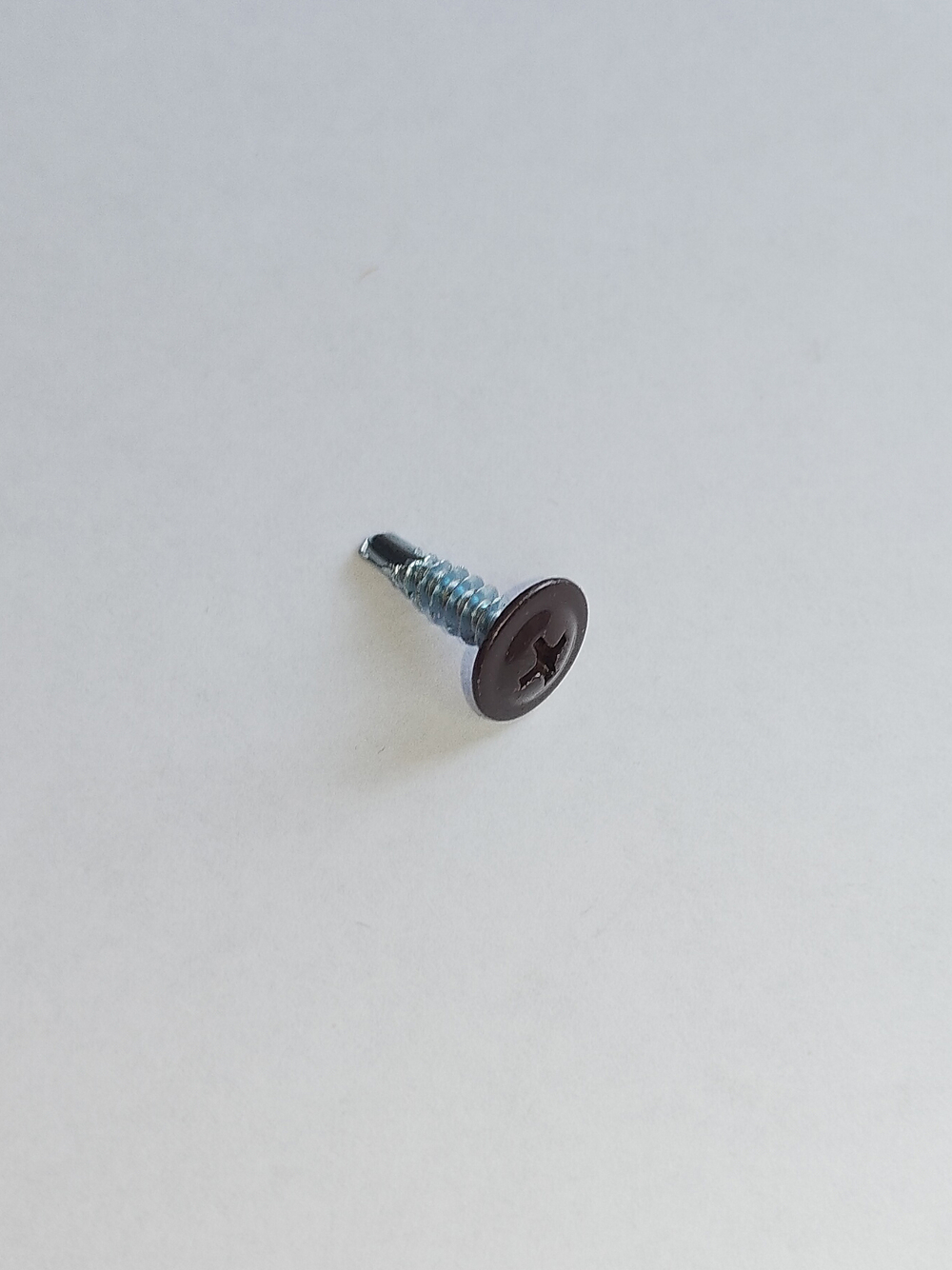 4,2х16 RAL8017 Саморез с прессшайбой СВЕРЛО коричневый (100 шт)