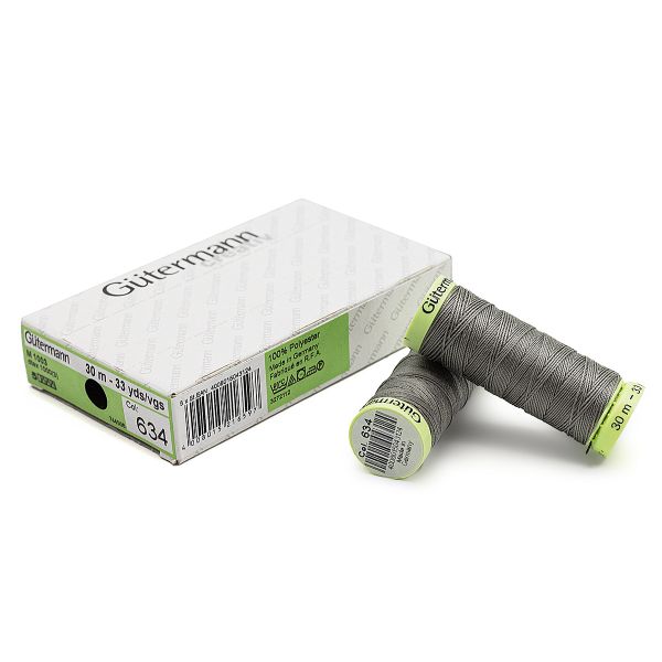 Нитки отделочные Gutermann Top Stitch 30 (30 метров), 5 кат. | 634 пепельно серовато-зеленый