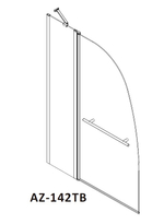 Шторка для ванны складная Azario Boston 100х140 цвет профиля хром (AZ-142TB)