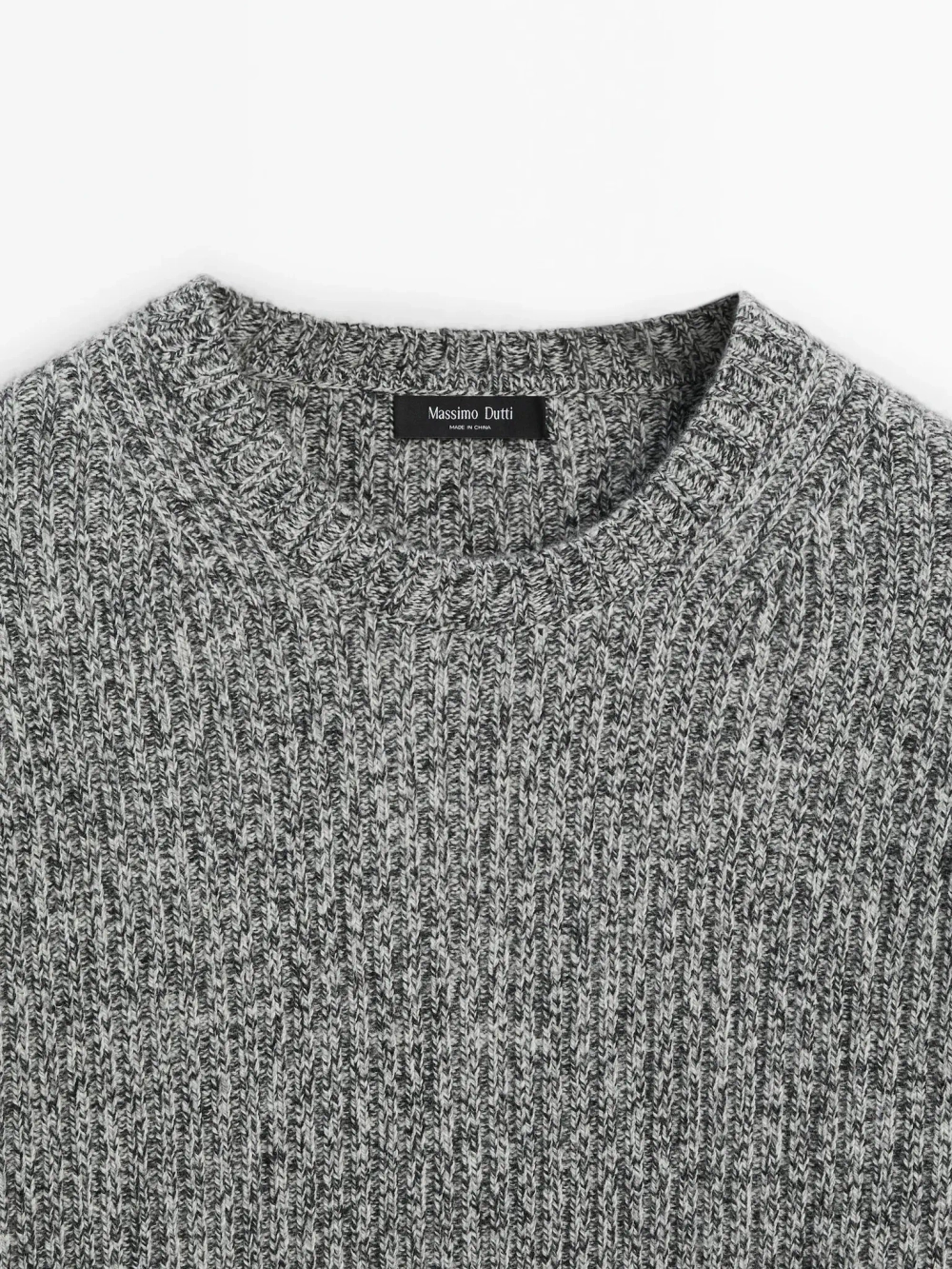 Massimo Dutti Свитер из смесовой шерсти, антрацитово-серый