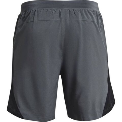 Мужские теннисные шорты Under Armour Men's UA Launch Run 2N1 Shorts - pitch gray/black