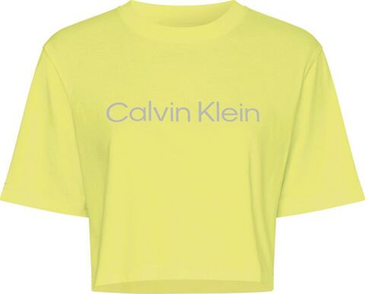 Женская теннисная футболка Calvin Klein SS Cropped T-shirt - sunny lime