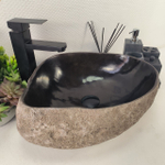 Каменная раковина из речного камня RS-04993 (45*36*15) 0861 из натурального камня